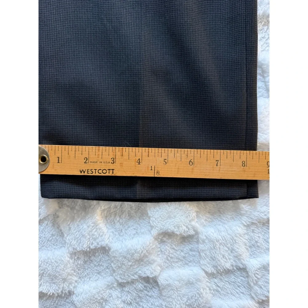 Banana Republic Tailored Slim Dress Trousers Men 36x30 Grey Micro Check -EUC